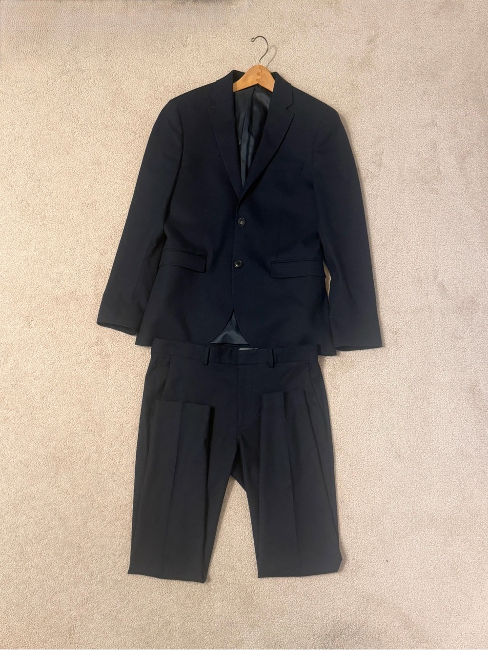 Topman Men's Navy Two-Piece Suit Jacket & Trousers